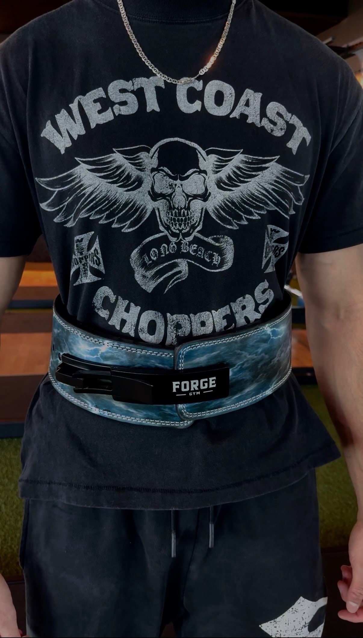 FORGE Zeus lever belt worn during training